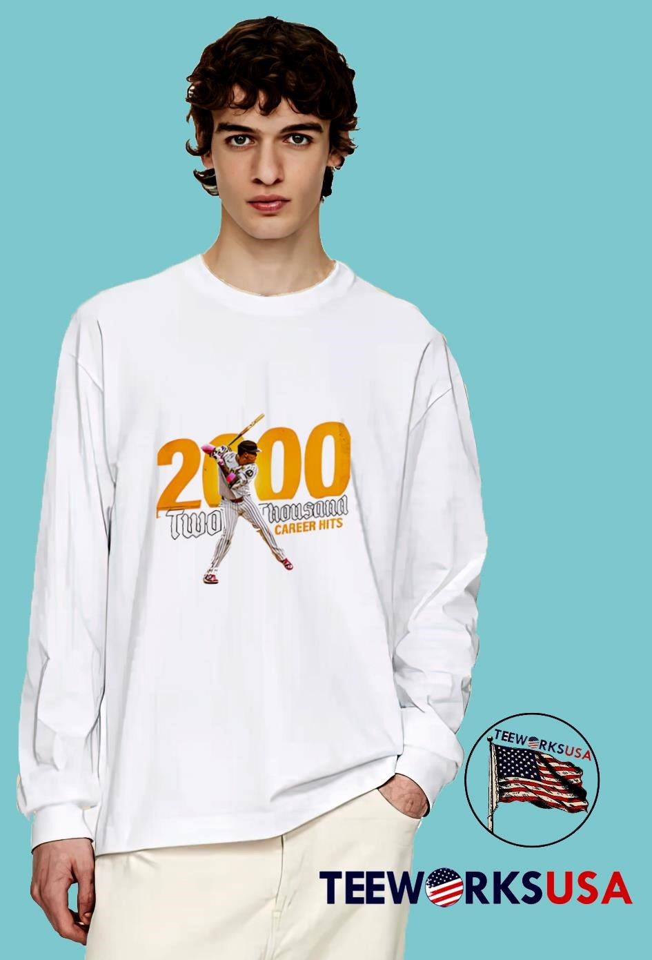 San Diego Padres x Machado Two Thousand Career Hits - Adult & Kids T-Shirts, Sweatshirts & Hoodies apparel design preview 4