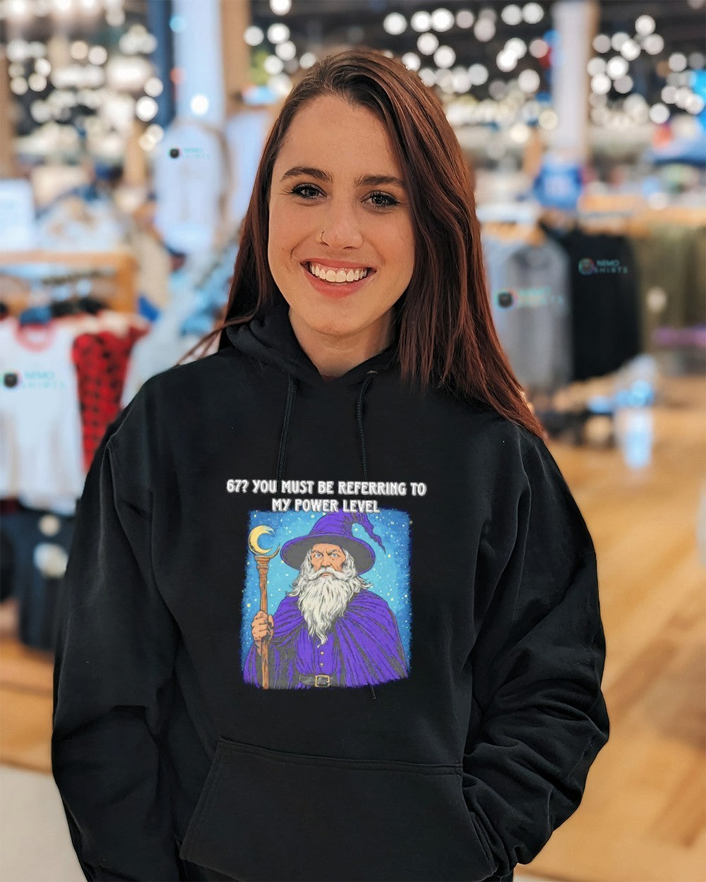Wizard 67 you must be referring to my power level - Adult & Kids T-Shirts, Sweatshirts & Hoodies apparel design preview 5