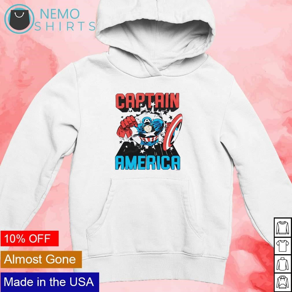 Captain America bustin' through - Adult & Kids T-Shirts, Sweatshirts & Hoodies apparel design preview 2