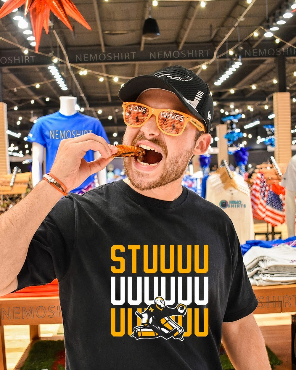 Stuuuuuuu Stuart Skinner Pittsburgh Penguins player - Adult & Kids T-Shirts, Sweatshirts & Hoodies apparel design preview 1