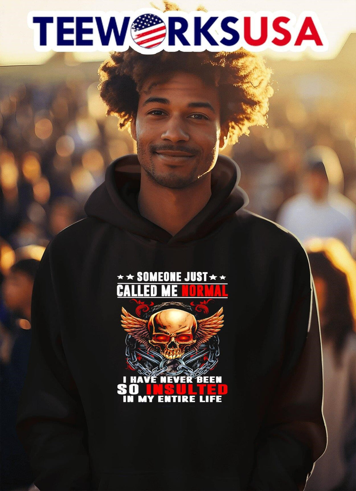 Skull someone just called my normal I have never been - Adult & Kids T-Shirts, Sweatshirts & Hoodies apparel design preview 2