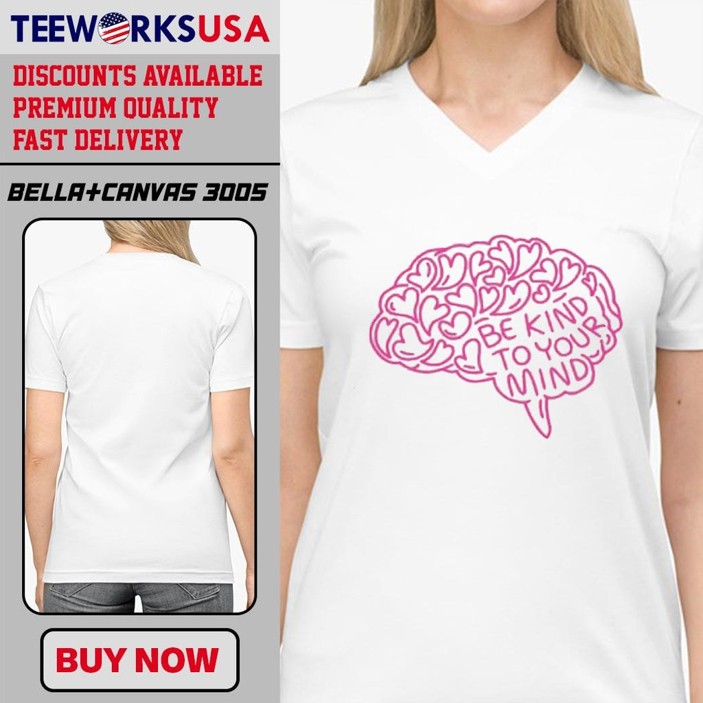 Brain Be Kind To Your Mind design - Adult & Kids T-Shirts, Sweatshirts & Hoodies apparel design preview 4