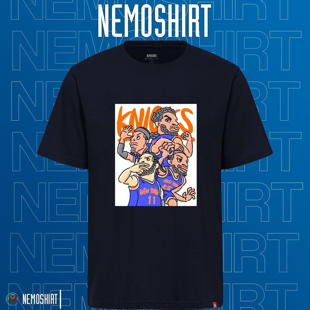New York Knicks players team cartoon - Adult & Kids T-Shirts, Sweatshirts & Hoodies apparel design preview 1