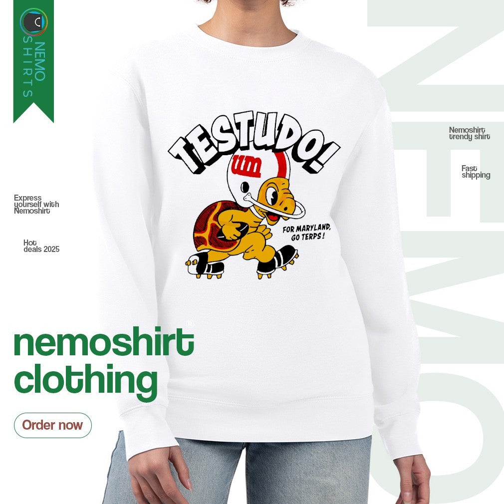 Maryland Testudo for go Terps - Adult & Kids T-Shirts, Sweatshirts & Hoodies apparel design preview 4