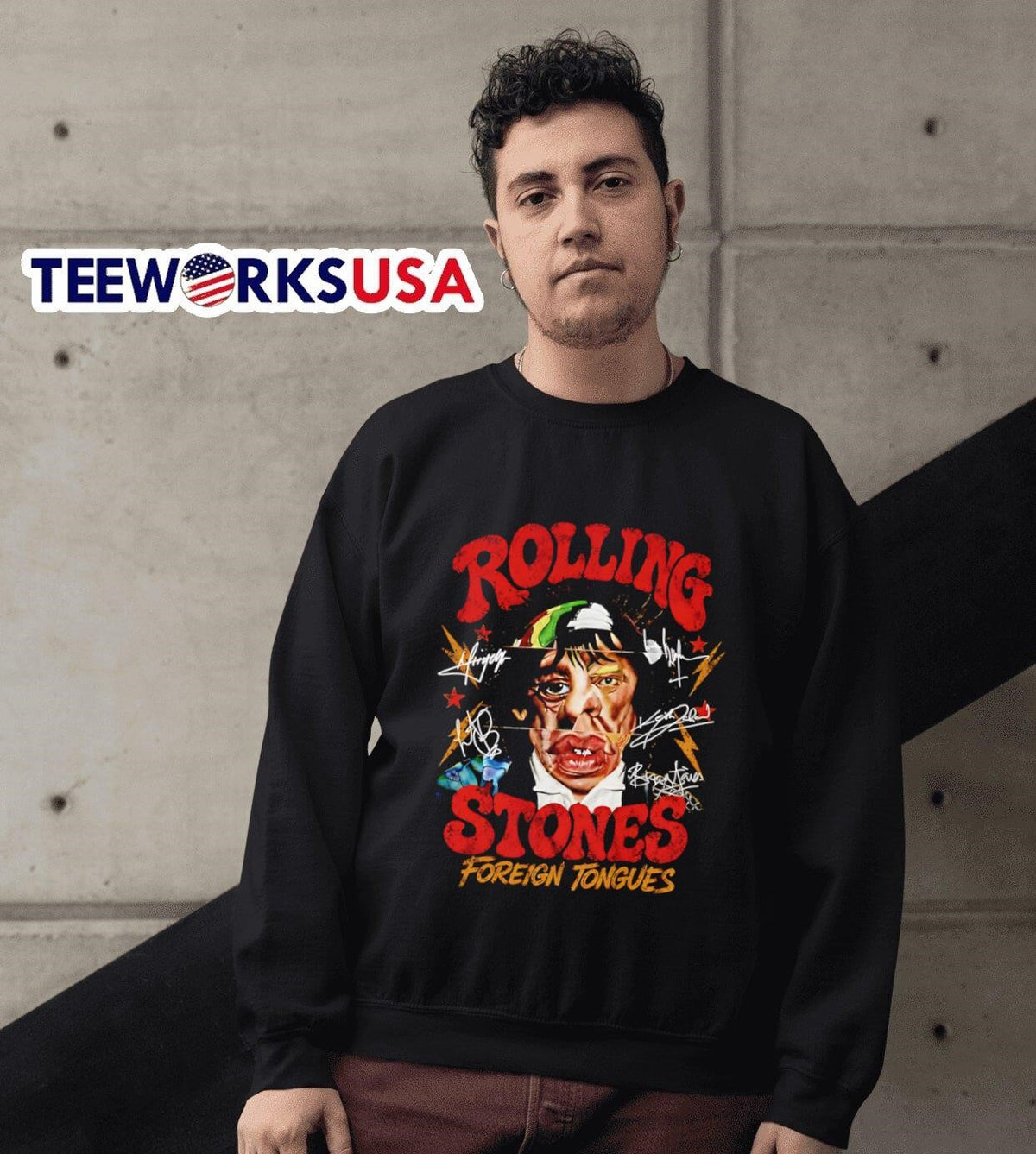 Rolling Stones Foreign Tongues - Adult & Kids T-Shirts, Sweatshirts & Hoodies apparel design preview 6