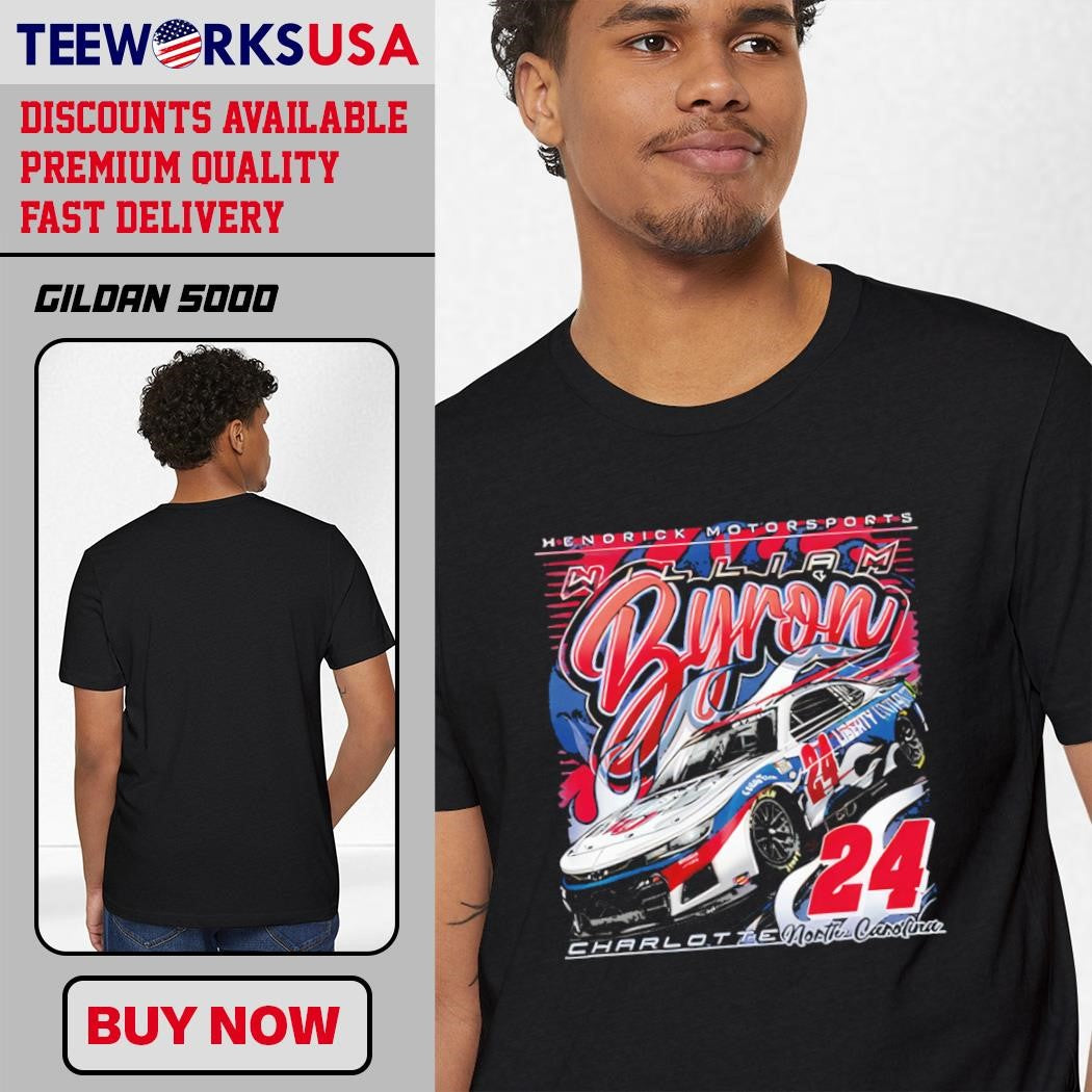 William Byron Motorsports 24 Charlotte North Carolina - Adult & Kids T-Shirts, Sweatshirts & Hoodies apparel design preview 1
