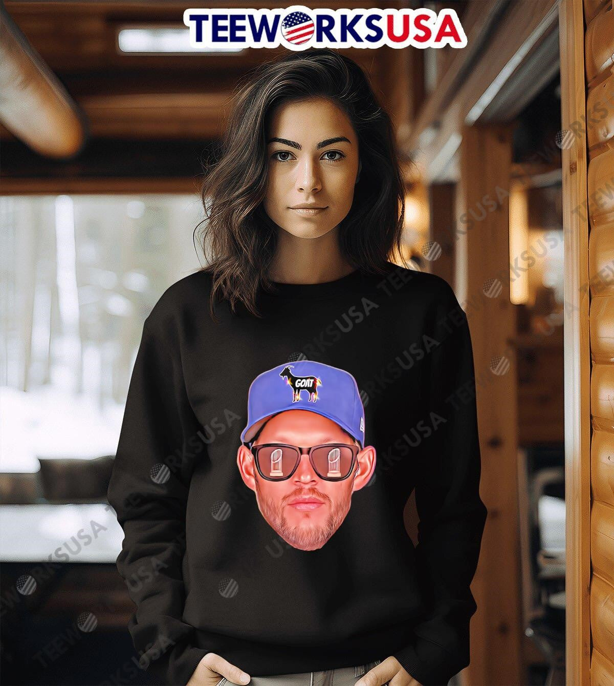 Big Head Clayton Kershaw GOAT - Adult & Kids T-Shirts, Sweatshirts & Hoodies apparel design preview 6