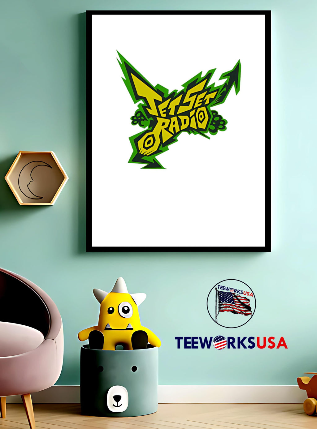 Jet set radio logo - Adult & Kids T-Shirts, Sweatshirts & Hoodies apparel design preview 3
