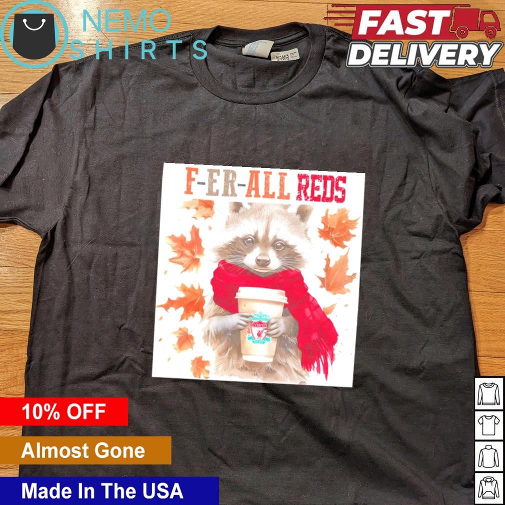 Raccoon Liverpool fall f-er-all reds - Adult & Kids T-Shirts, Sweatshirts & Hoodies apparel design preview 4