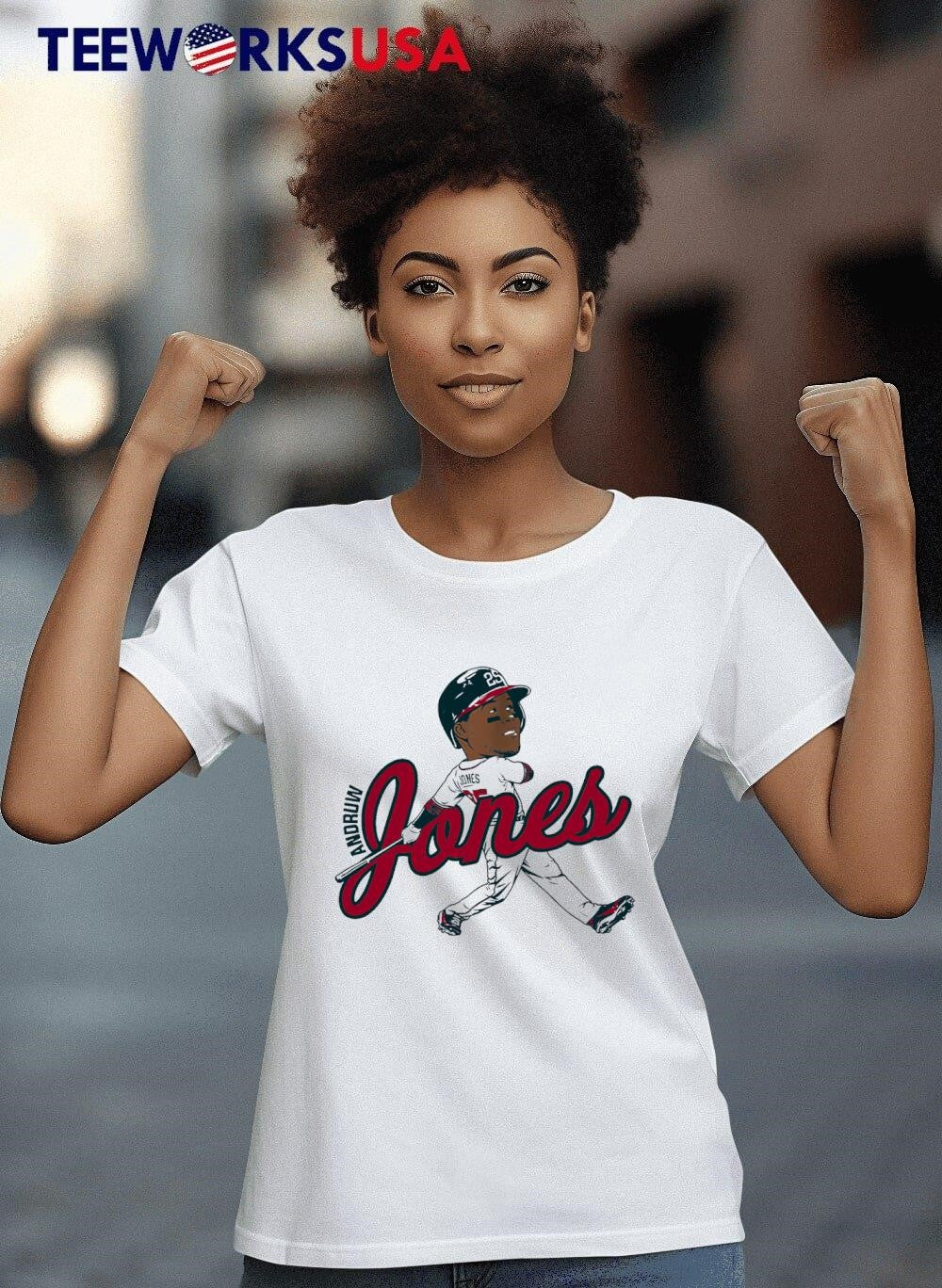 Andruw Jones Atlanta Braves caricature - Adult & Kids T-Shirts, Sweatshirts & Hoodies apparel design preview 4