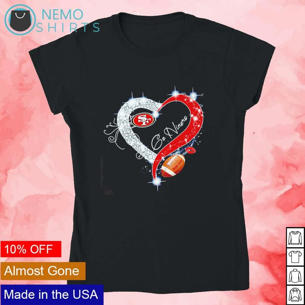 Go Niners SF 49ers diamond heart - Adult & Kids T-Shirts, Sweatshirts & Hoodies apparel design preview 4