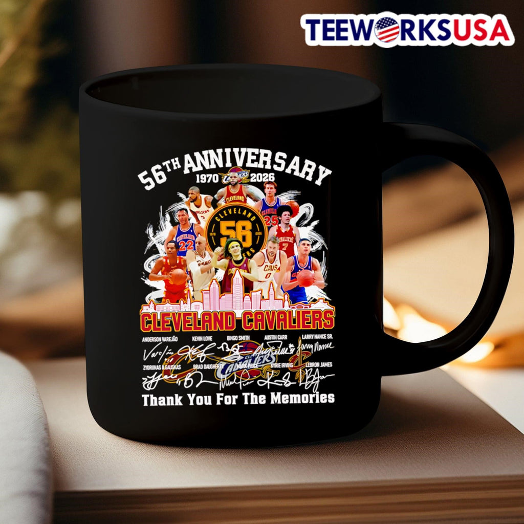 56th anniversary 1970 2026 Cleveland Cavaliers thank - Adult & Kids T-Shirts, Sweatshirts & Hoodies apparel design preview 3
