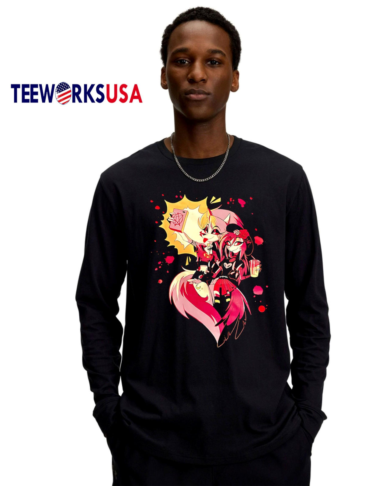Loona and Octavia Helluva Boss Characters Anime - Adult & Kids T-Shirts, Sweatshirts & Hoodies apparel design preview 4