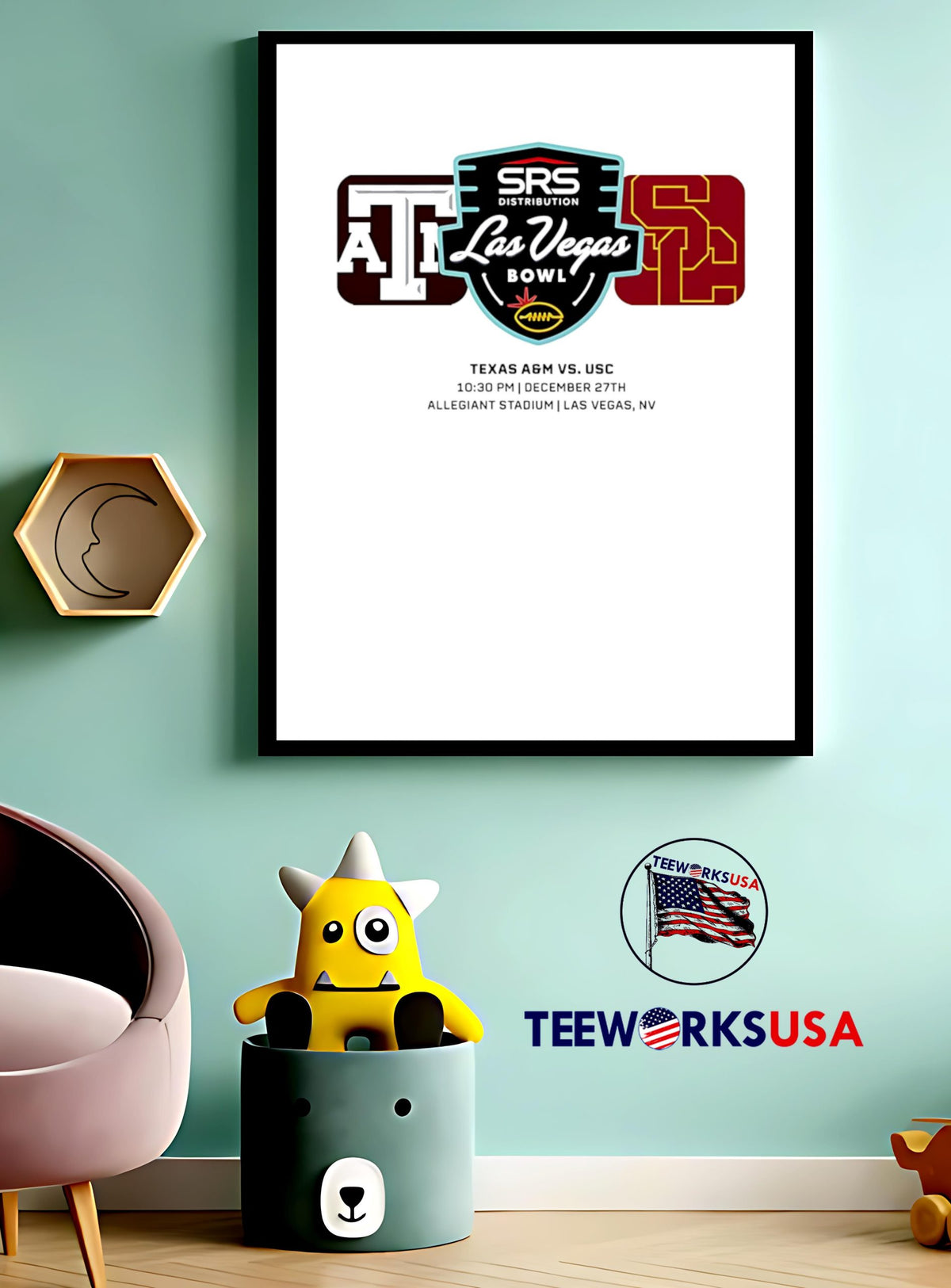 USC Trojans Vs Texas A&M Aggies 2024 Las Vegas Bowl - Adult & Kids T-Shirts, Sweatshirts & Hoodies apparel design preview 4