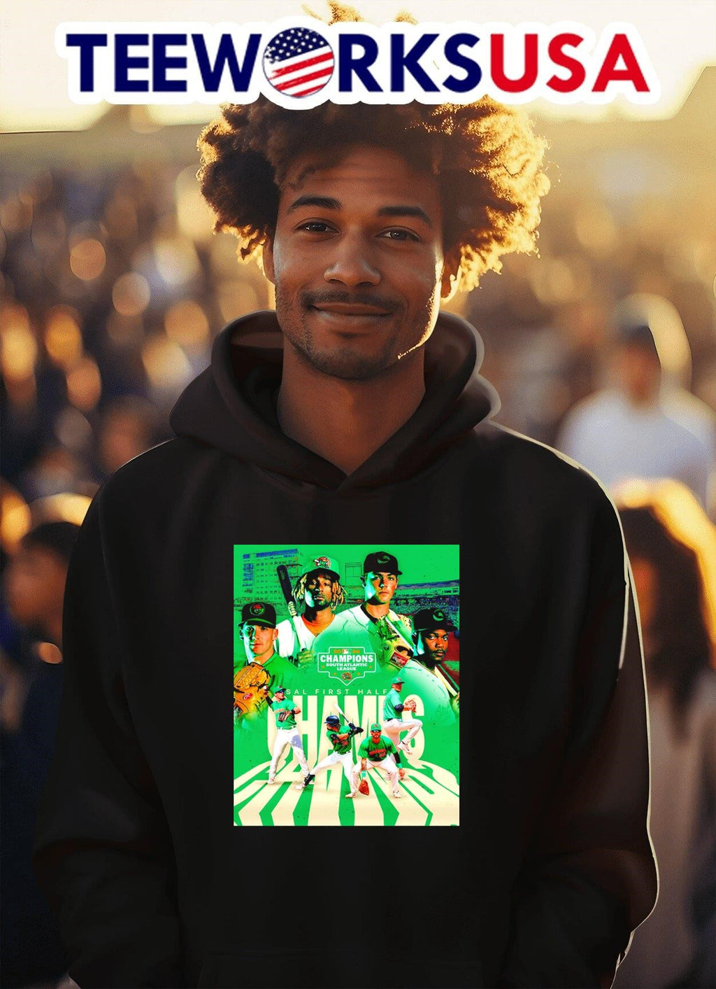 Greensboro Grasshoppers 2024 Champions South Atlantic - Adult & Kids T-Shirts, Sweatshirts & Hoodies apparel design preview 2
