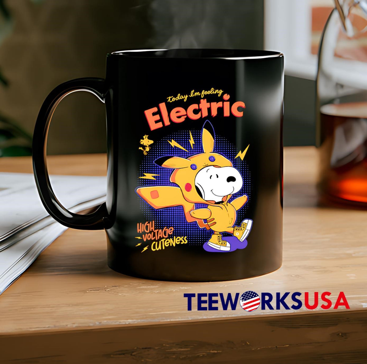 Snoopy in a Pikachu costume to day I'm Feeling - Adult & Kids T-Shirts, Sweatshirts & Hoodies apparel design preview 2