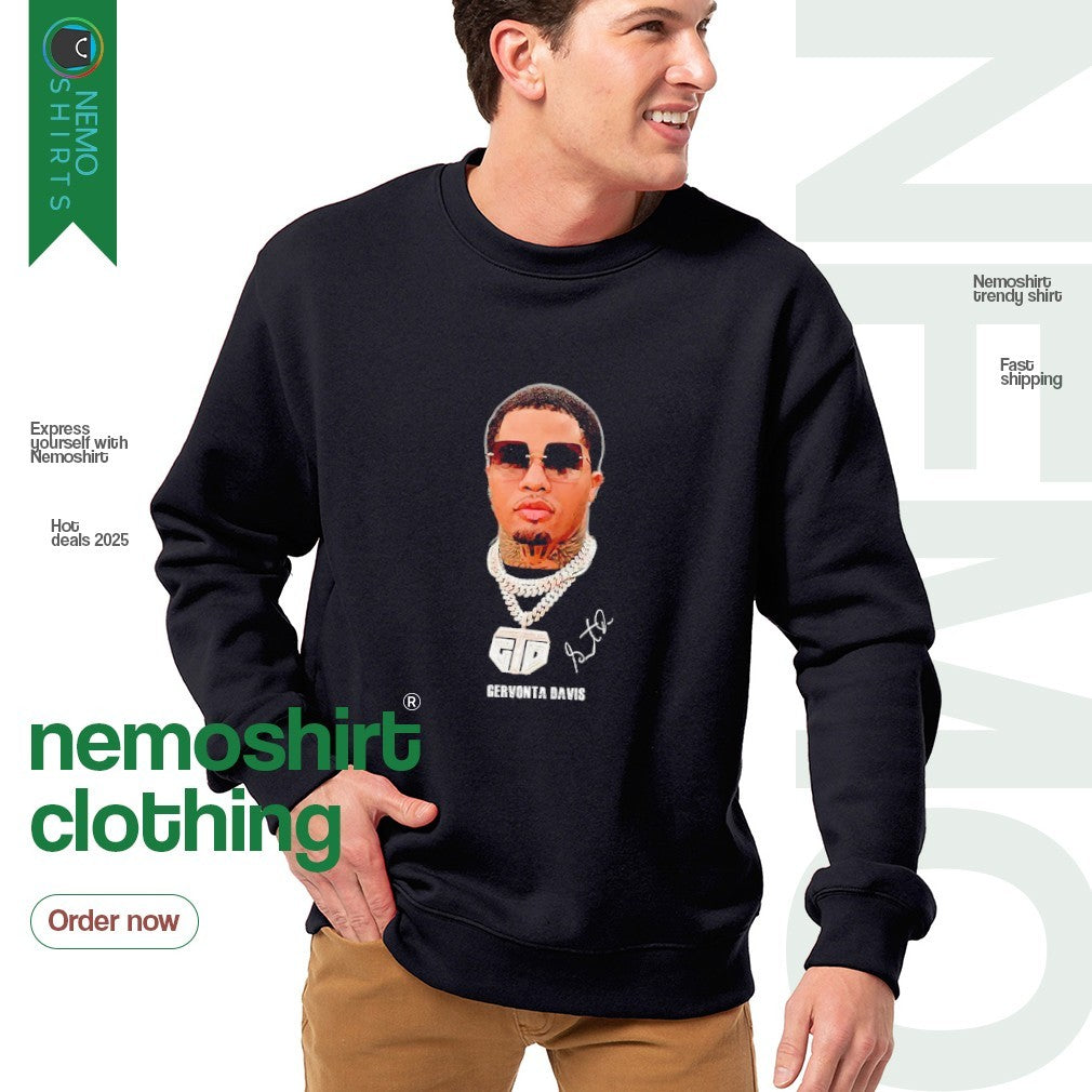 Gervonta Davis boxer signature big head - Adult & Kids T-Shirts, Sweatshirts & Hoodies apparel design preview 4