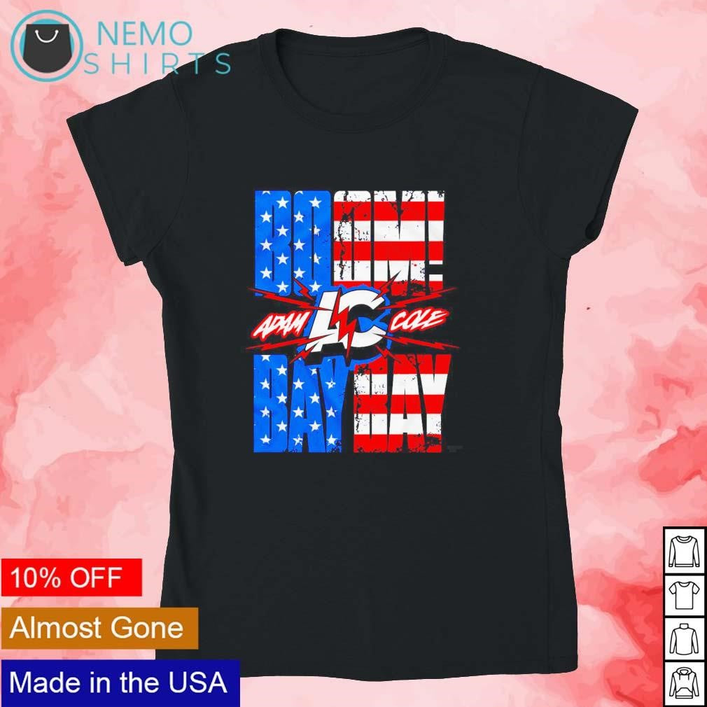 Adam Cole boom bay USA flag - Adult & Kids T-Shirts, Sweatshirts & Hoodies apparel design preview 4
