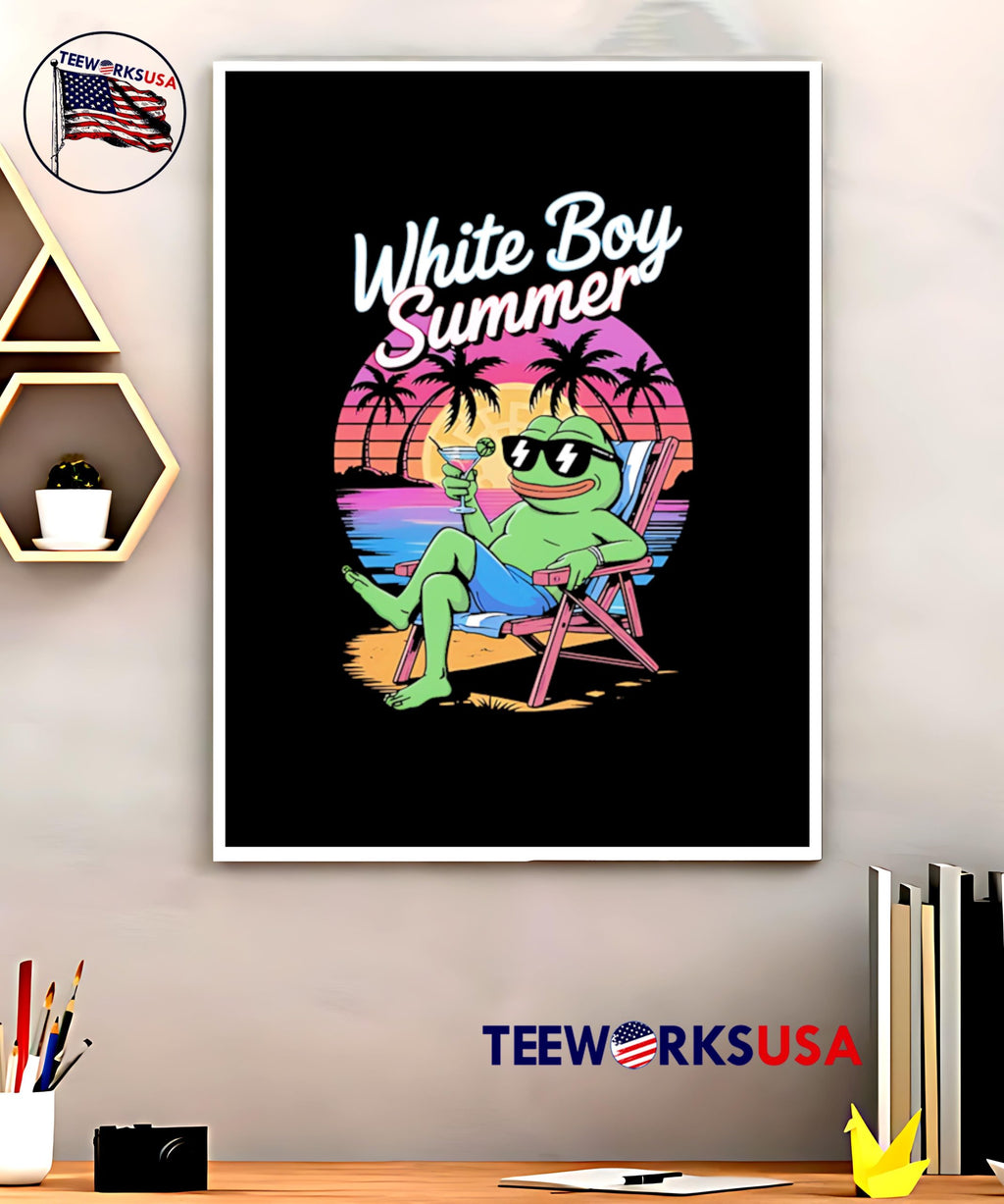 White Boy Summer Pepe Meme - Adult & Kids T-Shirts, Sweatshirts & Hoodies apparel design preview 5