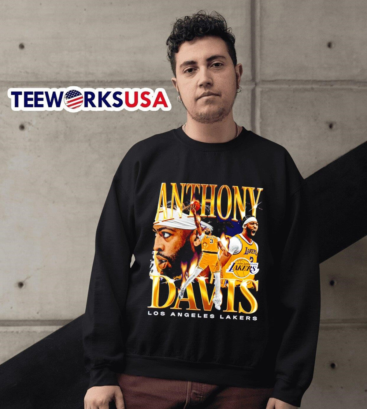 Anthony Davis Los Angeles Lakers 2024 graphic - Adult & Kids T-Shirts, Sweatshirts & Hoodies apparel design preview 3