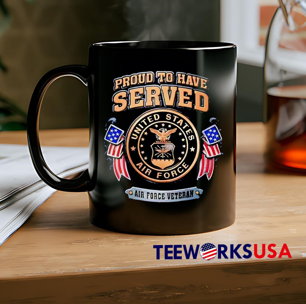 Proud To Have Served United States Air Force Veteran - Adult & Kids T-Shirts, Sweatshirts & Hoodies apparel design preview 2