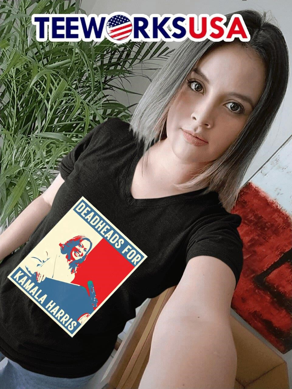 Deadheads for Kamala Harris art - Adult & Kids T-Shirts, Sweatshirts & Hoodies apparel design preview 4