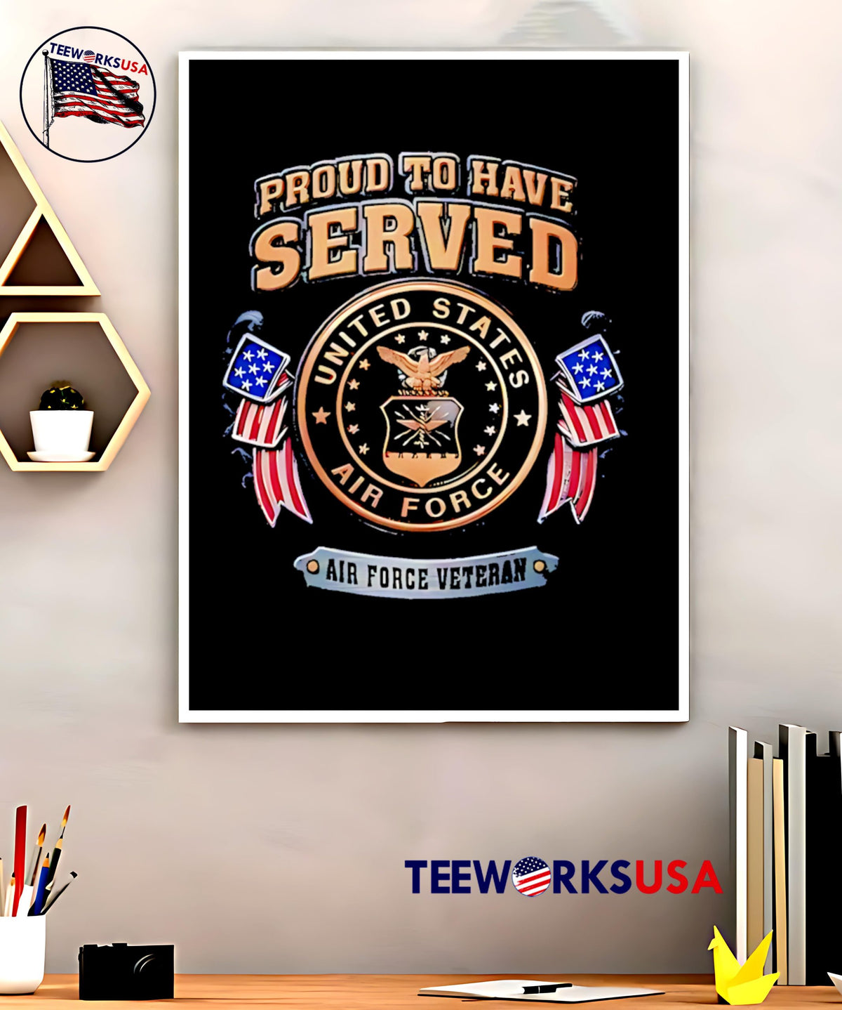Proud To Have Served United States Air Force Veteran - Adult & Kids T-Shirts, Sweatshirts & Hoodies apparel design preview 5