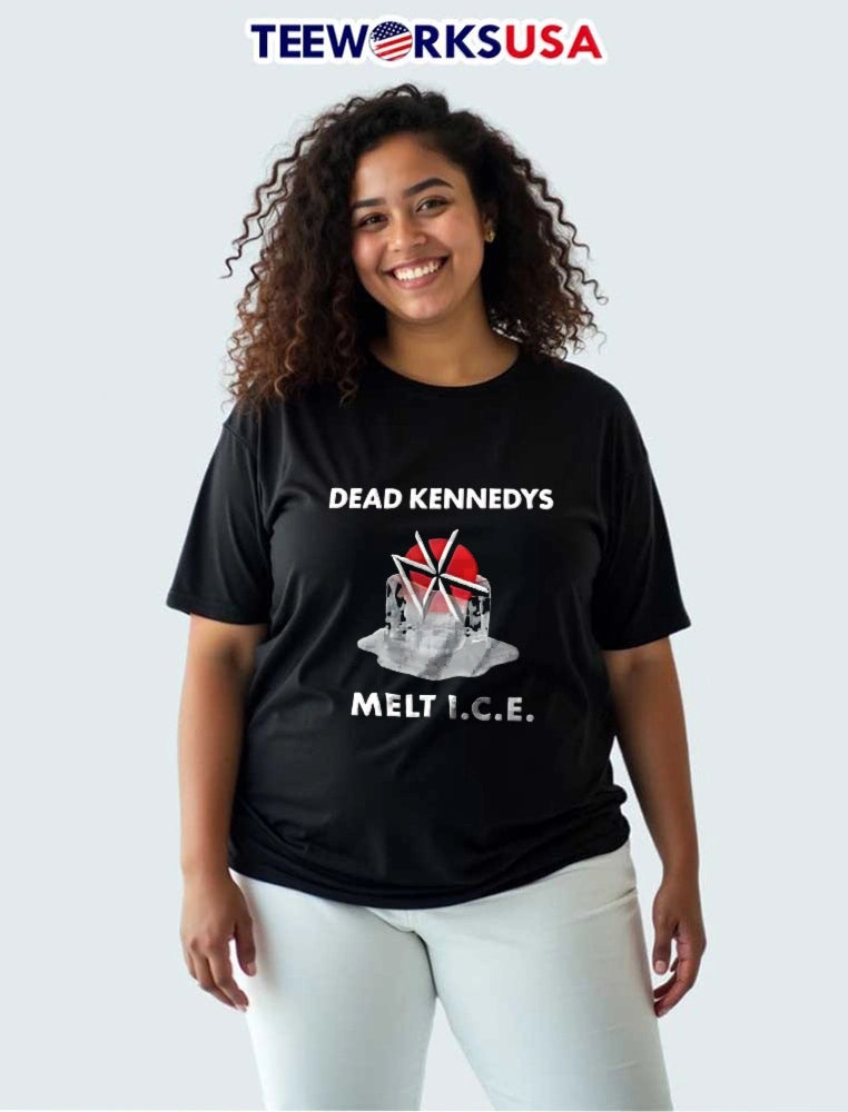 Dead Kennedys Melt Ice Dk Logo Red Circle Melting - Adult & Kids T-Shirts, Sweatshirts & Hoodies apparel design preview 3