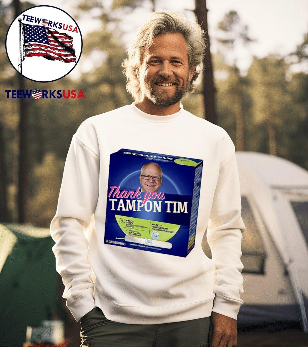 Thank you Tampon Tim Walz meme - Adult & Kids T-Shirts, Sweatshirts & Hoodies apparel design preview 3