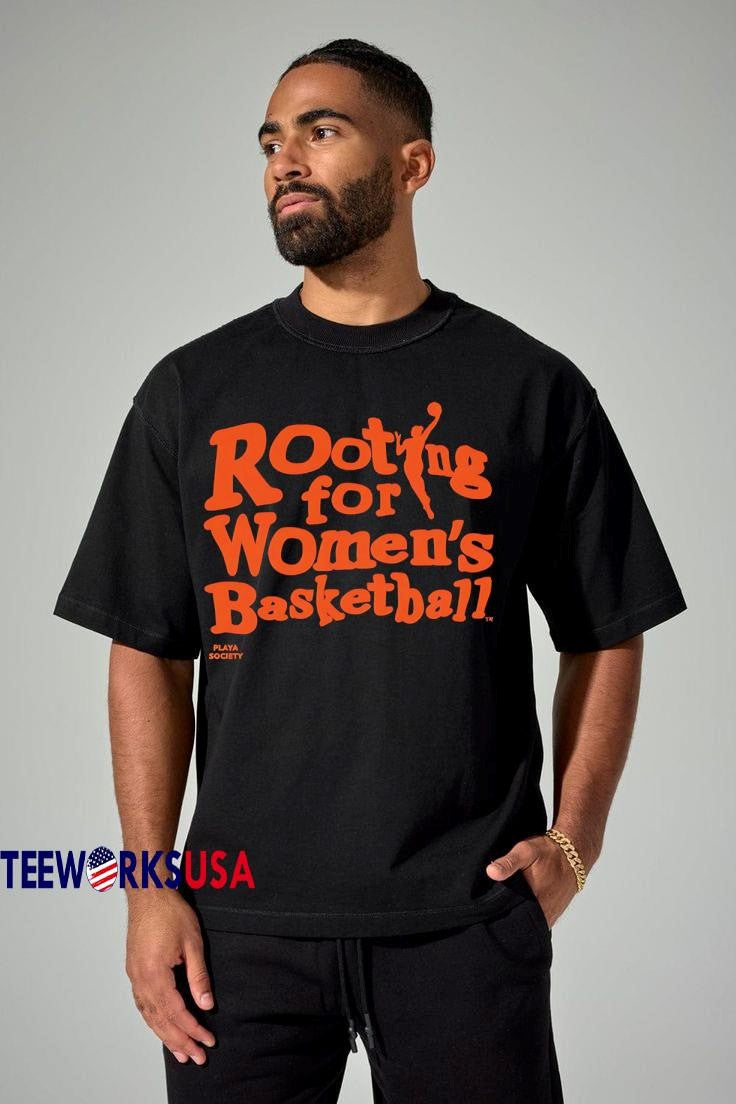 Rooting for Women's Basketball Playa Society - Adult & Kids T-Shirts, Sweatshirts & Hoodies apparel design preview 3
