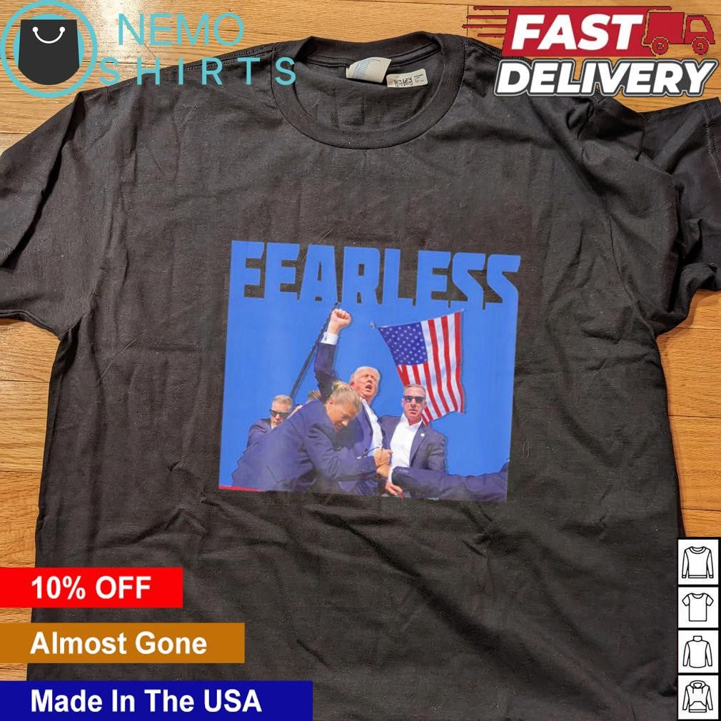 Fearless Trump shot 2024 - Adult & Kids T-Shirts, Sweatshirts & Hoodies apparel design preview 4