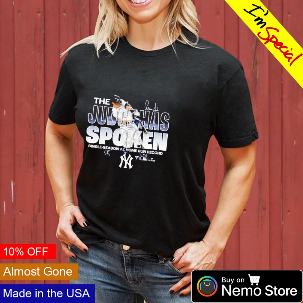 Aaron Judge New York Yankees the has spoken signature - Adult & Kids T-Shirts, Sweatshirts & Hoodies apparel design preview 3