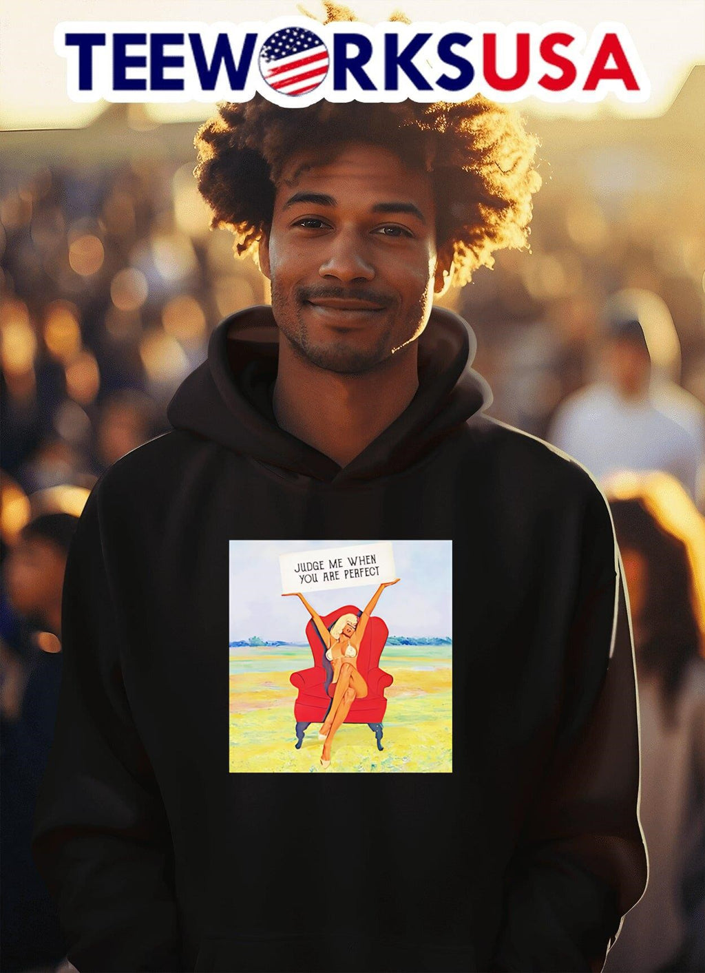 Judge me when you are perfect - Adult & Kids T-Shirts, Sweatshirts & Hoodies apparel design preview 2
