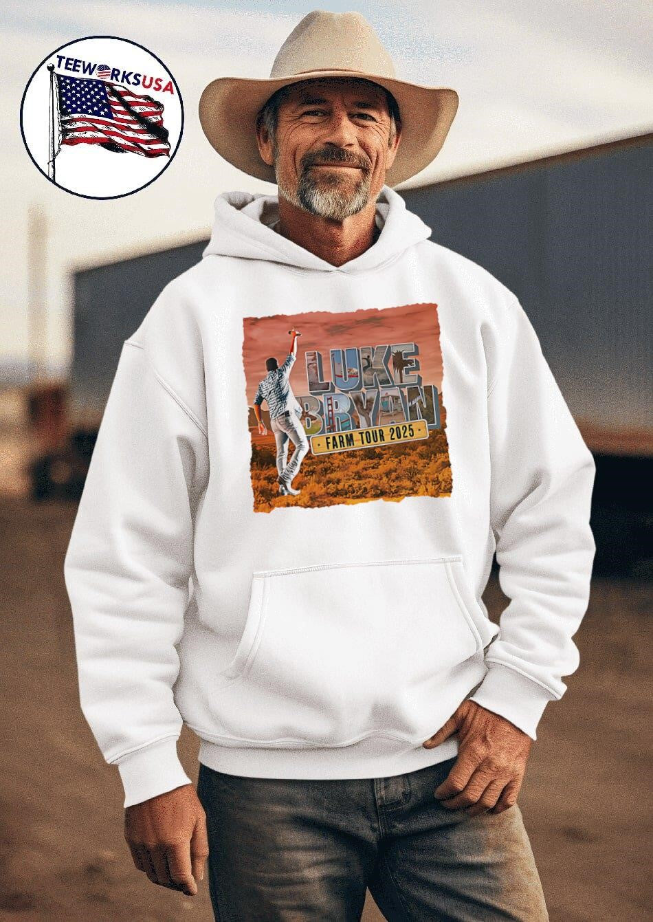 Luke Bryan 2025 Farm Tour - Adult & Kids T-Shirts, Sweatshirts & Hoodies apparel design preview 2