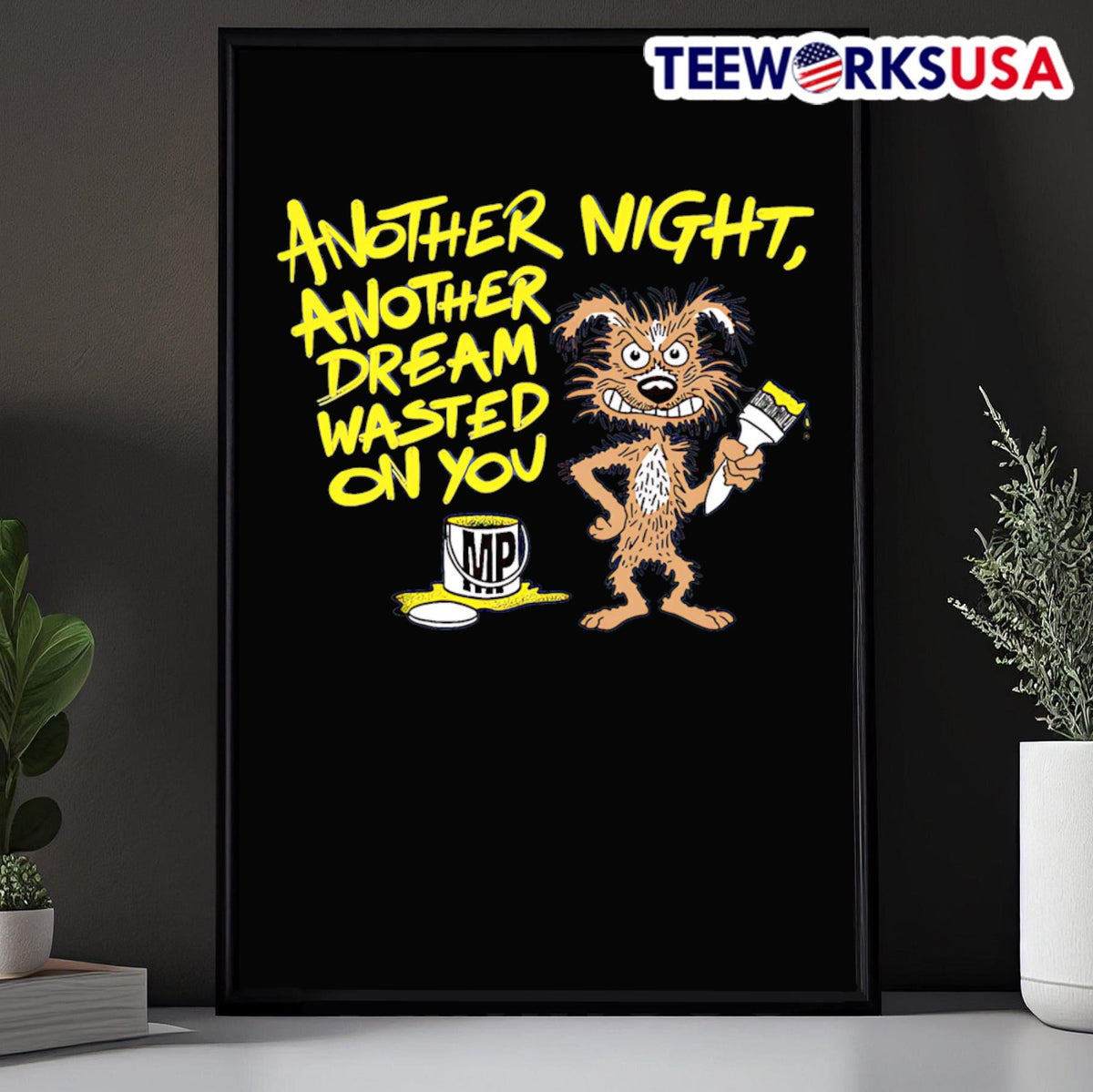 Graffiti dog another night dream wasted on you - Adult & Kids T-Shirts, Sweatshirts & Hoodies apparel design preview 5
