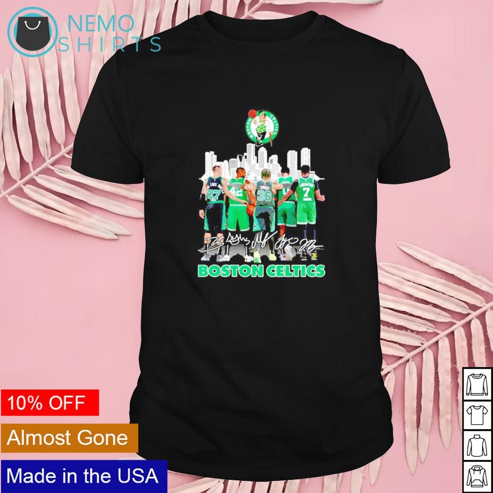 Boston Celtics signatures and city - Adult & Kids T-Shirts, Sweatshirts & Hoodies apparel design preview 1