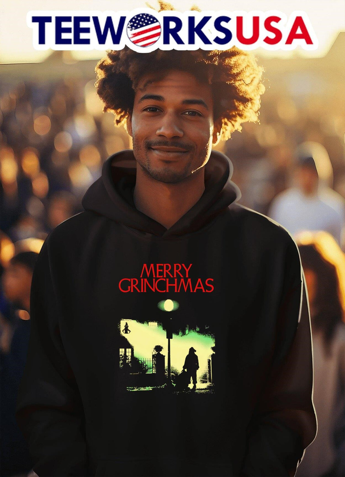 Merry Grinchmas - Adult & Kids T-Shirts, Sweatshirts & Hoodies apparel design preview 2