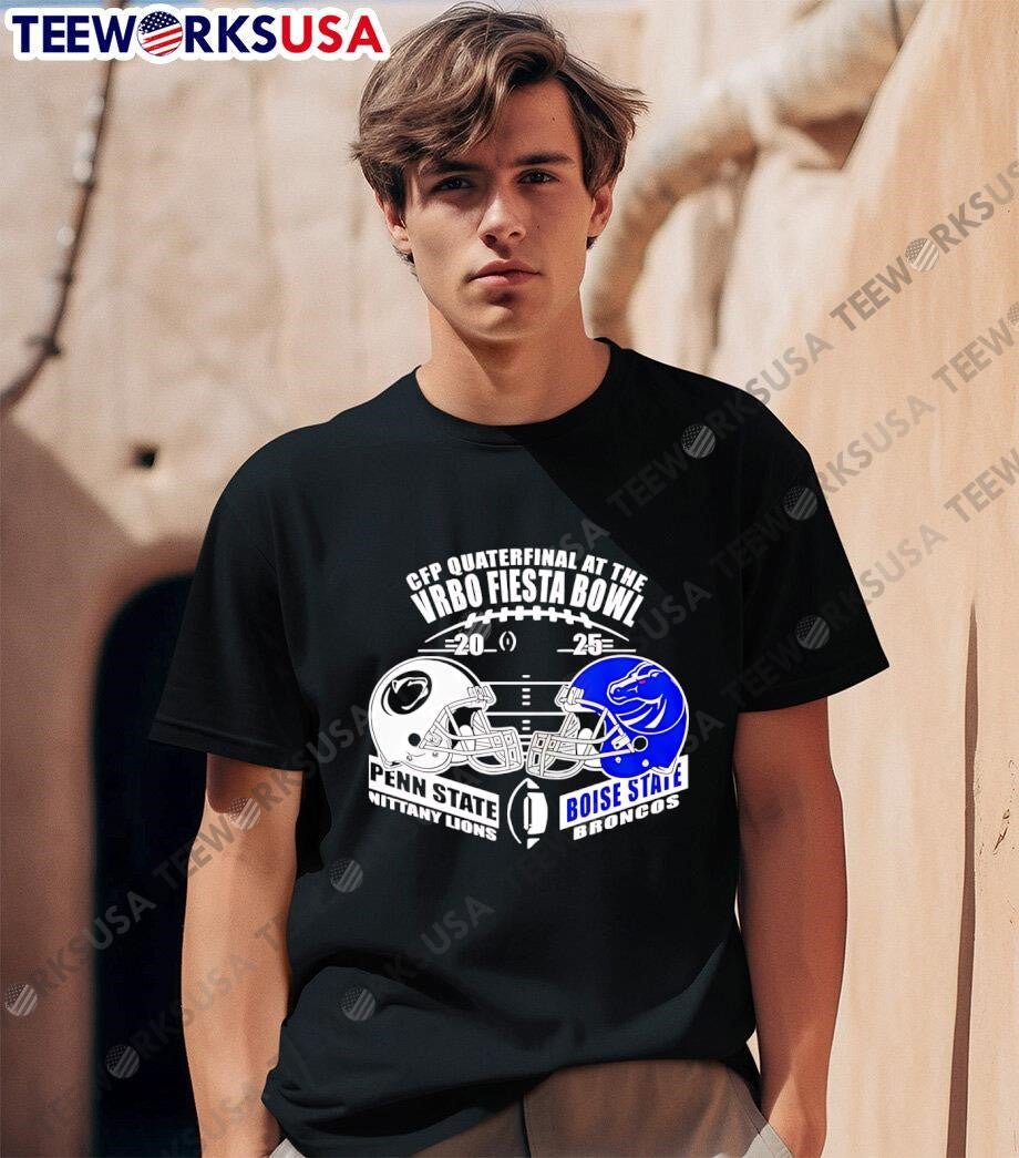 Penn State vs Boise 2025 Cfp Vrbo Fiesta Bowl Head to - Adult & Kids T-Shirts, Sweatshirts & Hoodies apparel design preview 1