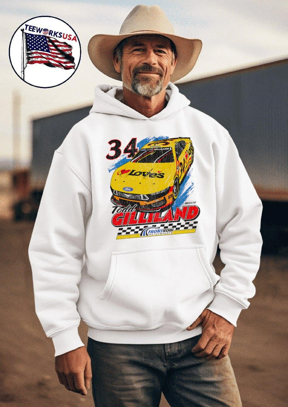 Todd Gilliland Front Row Love's Car - Adult & Kids T-Shirts, Sweatshirts & Hoodies apparel design preview 2