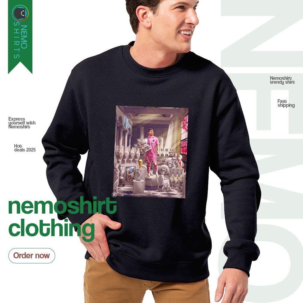 Leo Messi 44th trophy Inter Miami in the Leagues Cup - Adult & Kids T-Shirts, Sweatshirts & Hoodies apparel design preview 4