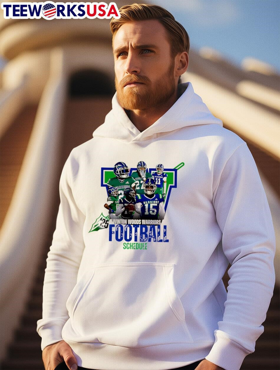 Winton Woods Warriors Football Schedule 2025-26 - Adult & Kids T-Shirts, Sweatshirts & Hoodies apparel design preview 2