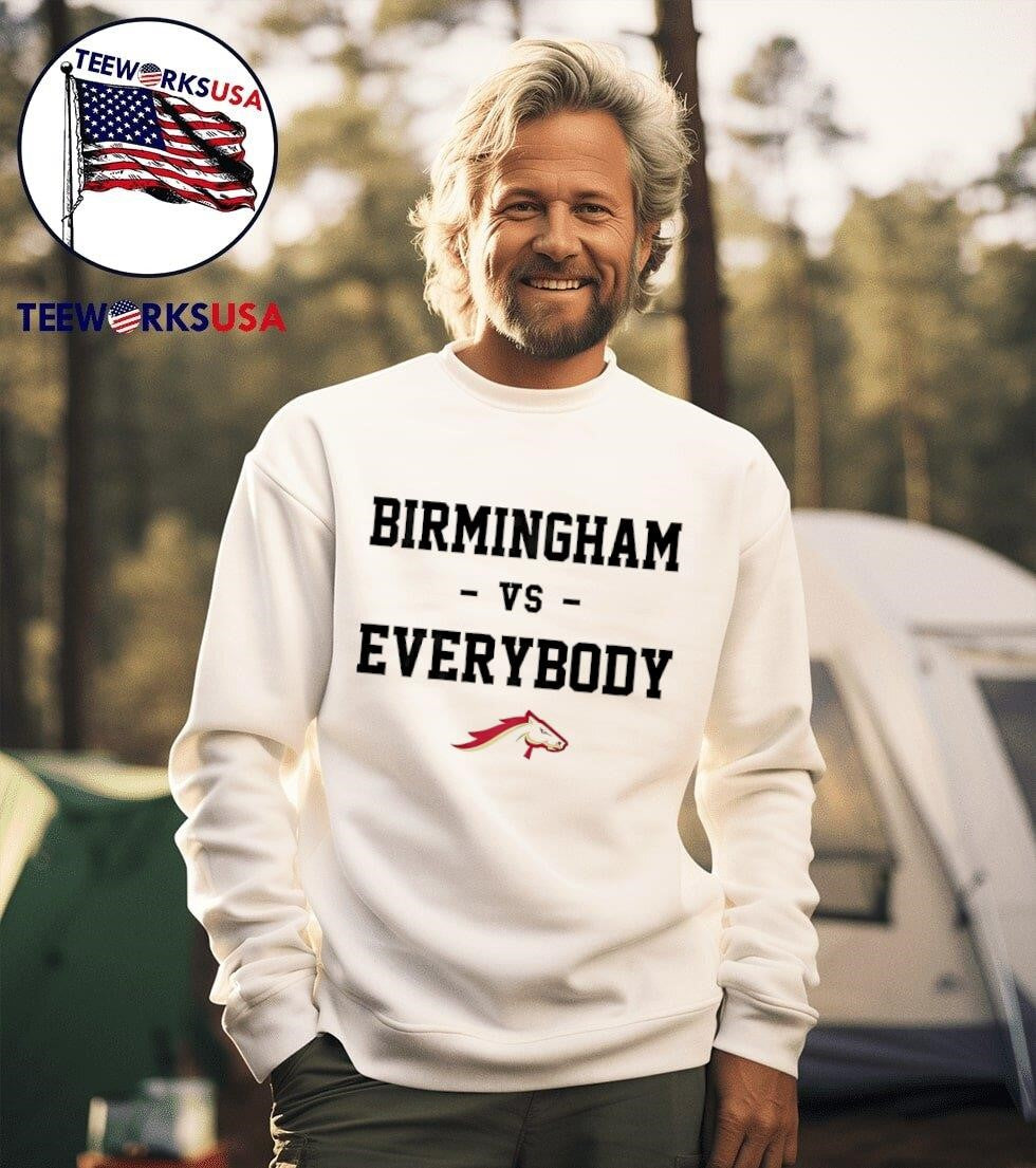 Birmingham Stallions vs everybody - Adult & Kids T-Shirts, Sweatshirts & Hoodies apparel design preview 3