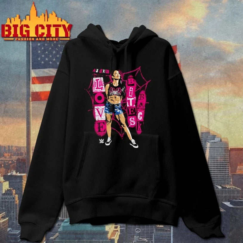 AJ Lee Love Bites Back WHT - Adult & Kids T-Shirts, Sweatshirts & Hoodies apparel design preview 2