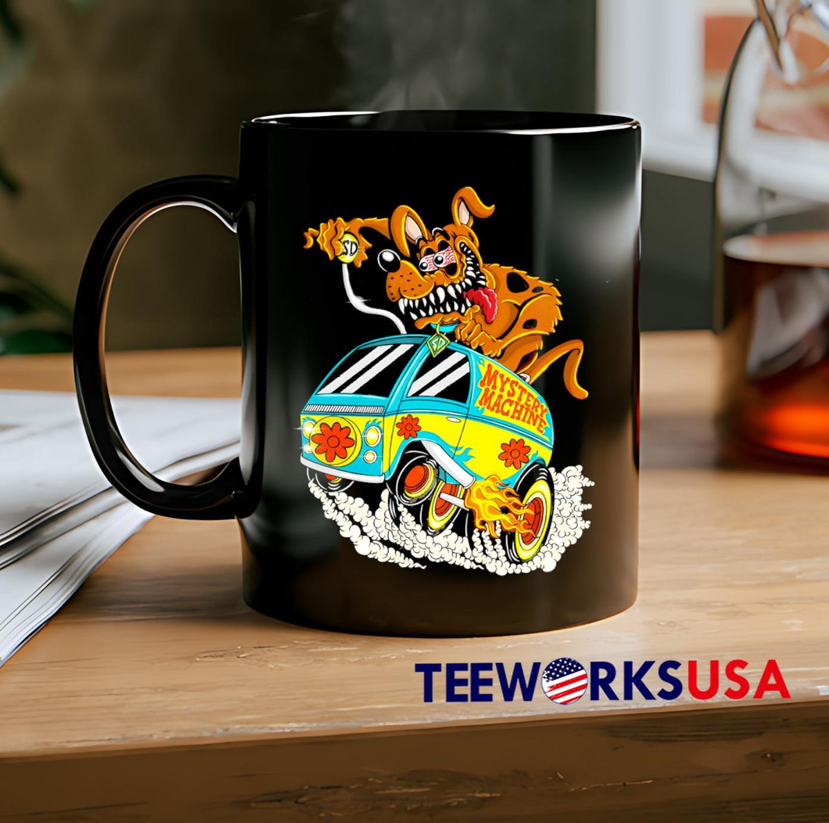 Scooby Funky Dog mystery machine - Adult & Kids T-Shirts, Sweatshirts & Hoodies apparel design preview 2