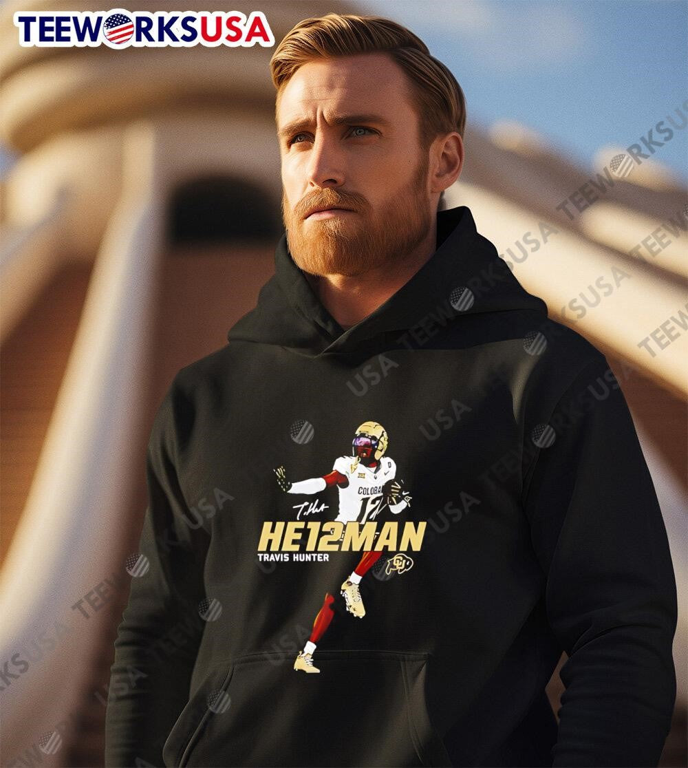 Colorado Buffaloes Travis Hunter Football Heisman - Adult & Kids T-Shirts, Sweatshirts & Hoodies apparel design preview 3
