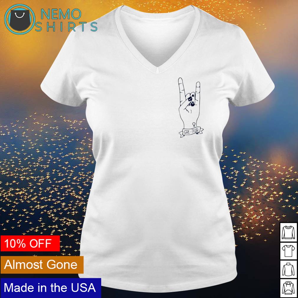Girl Power rock Sign - Adult & Kids T-Shirts, Sweatshirts & Hoodies apparel design preview 5