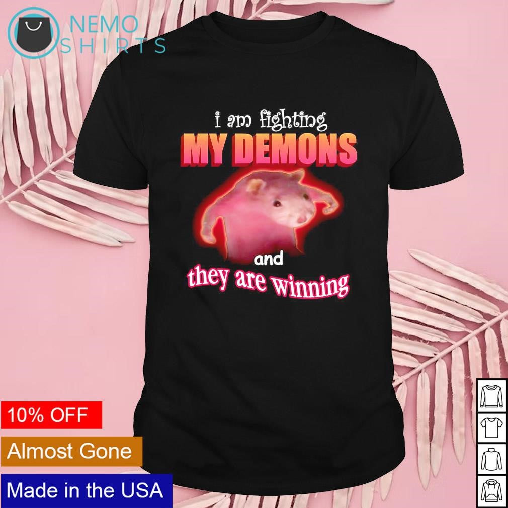 I'm fighting my demons and they are winning rat - Adult & Kids T-Shirts, Sweatshirts & Hoodies apparel design preview 1
