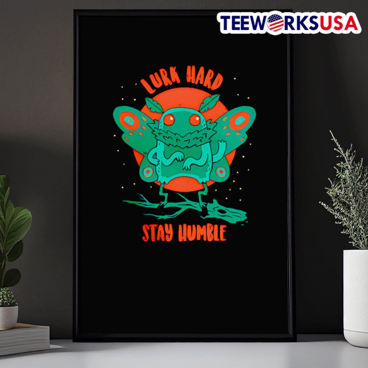 Mothman lurk hard stay humble - Adult & Kids T-Shirts, Sweatshirts & Hoodies apparel design preview 5