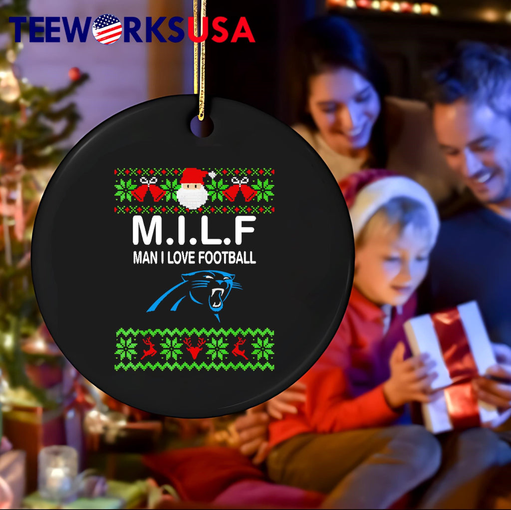 Carolina Panthers Christmas M.I.L.F Man I Love - Adult & Kids T-Shirts, Sweatshirts & Hoodies apparel design preview 4