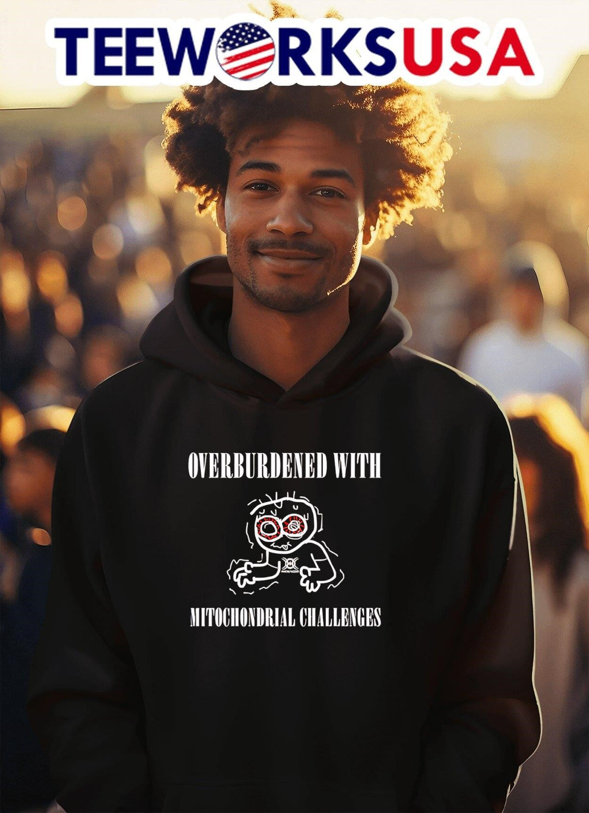 Overburdened with mitochondrial challenges - Adult & Kids T-Shirts, Sweatshirts & Hoodies apparel design preview 2